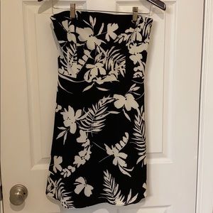 Strapless black & white  dress